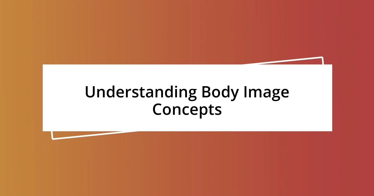 Understanding Body Image Concepts